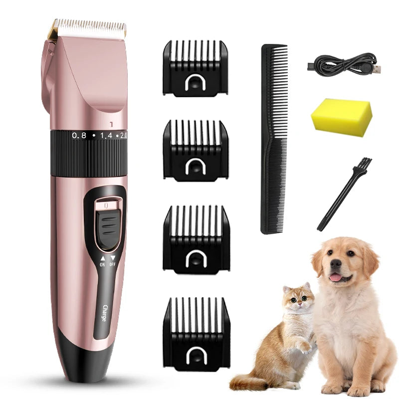 Dog Hair Clippers Electrical Pet Dog Clipper Grooming Trimmer Set For Cat Rabbit Cordless USB Rechargeable Pet Shaving Machine