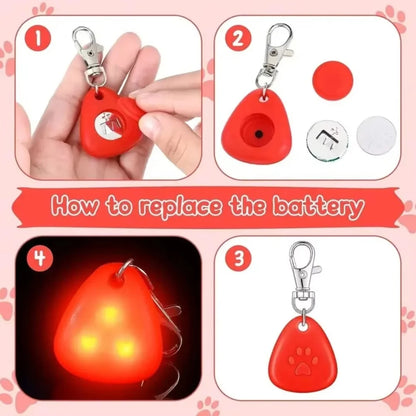 LED Pet Pendant Collar Waterproof Dog Collar Light for Outdoor Walking Safety Silicone LED Dog Collar