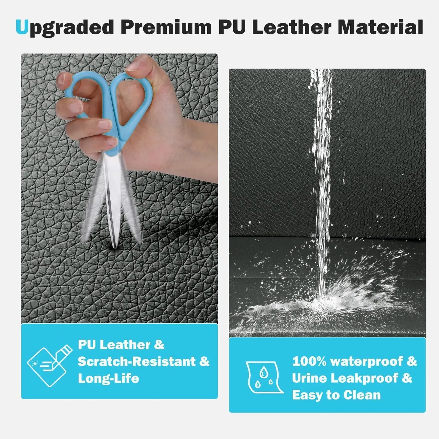 Car Rear Seat Pet Mat, Dog Anti-Dirty Mat, Rear Seat Wideened Load-Bearing PU Leather Pet Mat, Suitable for Travel Camping