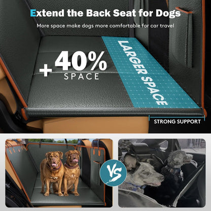 Car Rear Seat Pet Mat, Dog Anti-Dirty Mat, Rear Seat Wideened Load-Bearing PU Leather Pet Mat, Suitable for Travel Camping