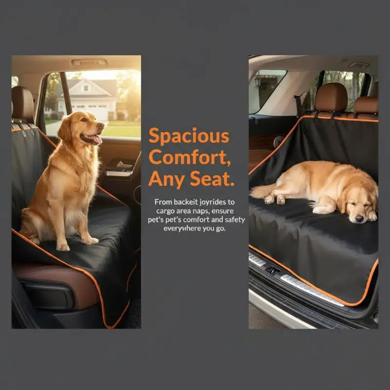 Portable Pet Car Mat For Dog Cat Rear Seat Waterproof Wear Resistant Rear Seat Protector Mat Travel Automotive Pet Supplies