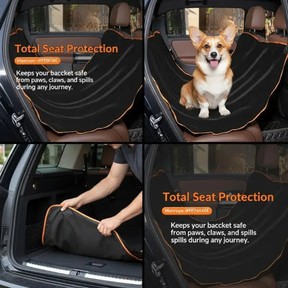Portable Pet Car Mat For Dog Cat Rear Seat Waterproof Wear Resistant Rear Seat Protector Mat Travel Automotive Pet Supplies