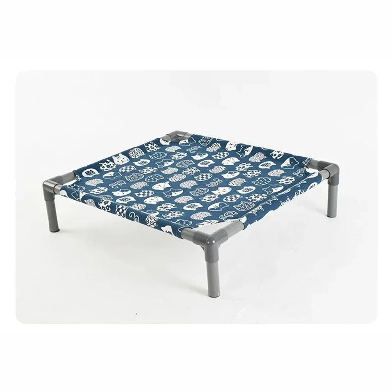 Detachable Dog Hammock Bed With Washable Bed Mat, Comfortable Moisture Proof Raised Dog Bed With Non slip Bottom,Rectangle Elev