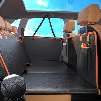 Car Rear Seat Pet Mat, Dog Anti-Dirty Mat, Rear Seat Wideened Load-Bearing PU Leather Pet Mat, Suitable for Travel Camping