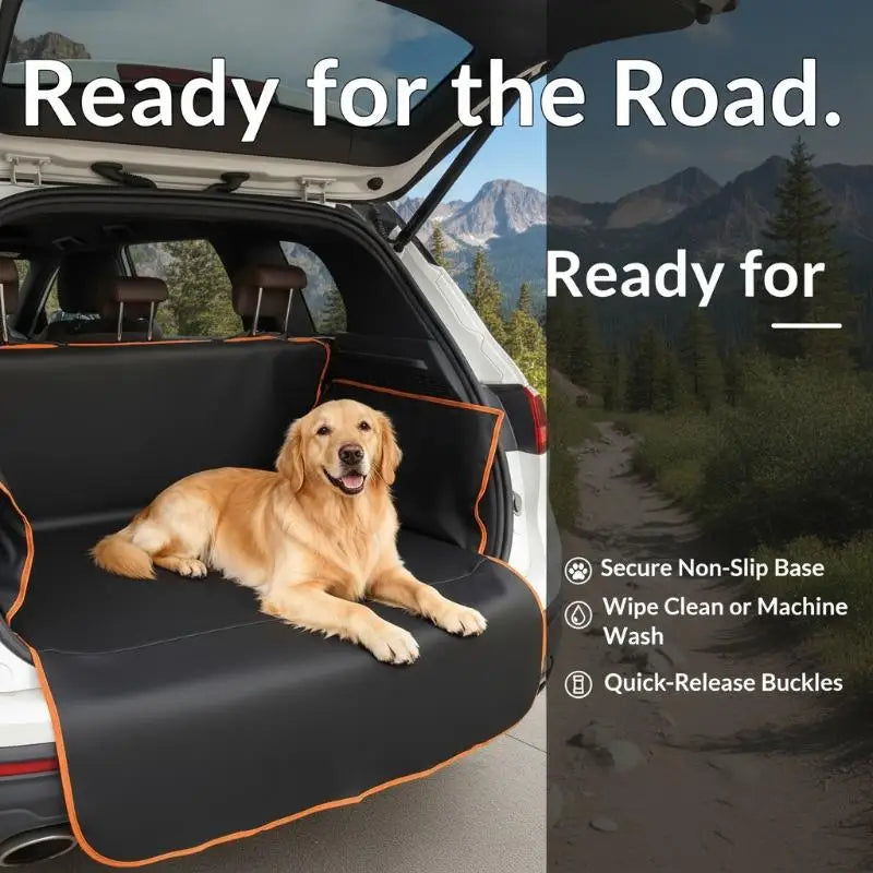 Portable Pet Car Mat For Dog Cat Rear Seat Waterproof Wear Resistant Rear Seat Protector Mat Travel Automotive Pet Supplies