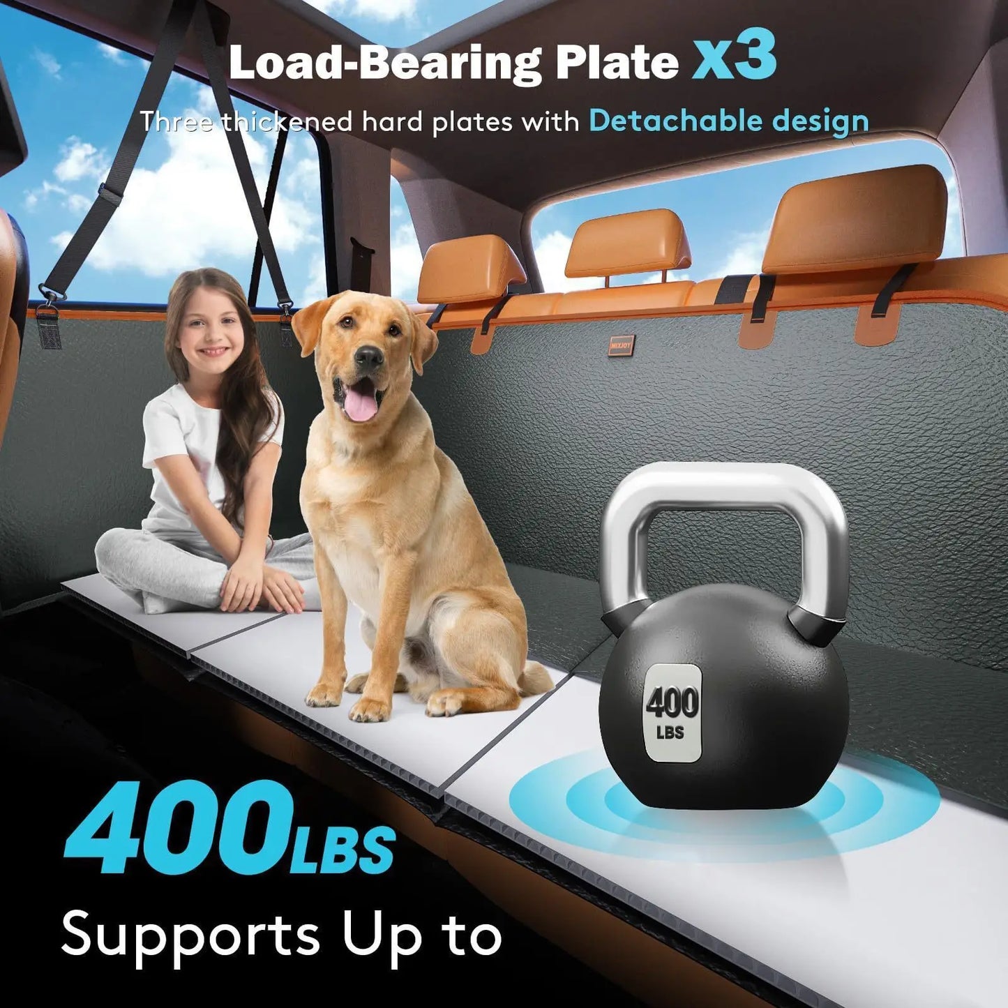 Car Rear Seat Pet Mat, Dog Anti-Dirty Mat, Rear Seat Wideened Load-Bearing PU Leather Pet Mat, Suitable for Travel Camping